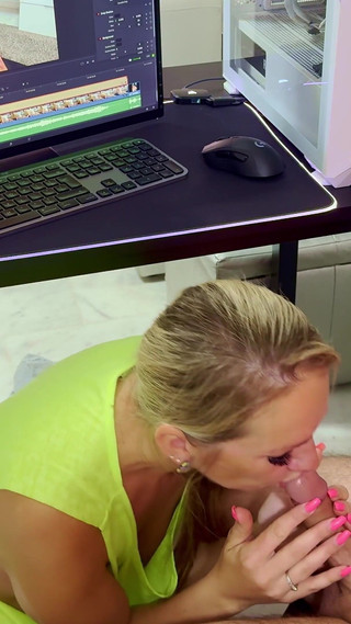 Wife Won't Let Husband to Work in Home Office and Starts Playing with Him