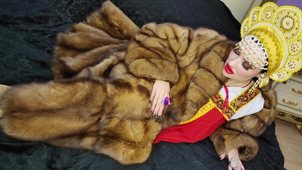 The Princess Makes You Worship Her Sable Fur Coat