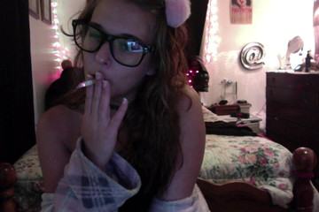 Cute Bored Smoking