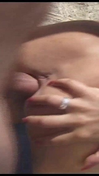 Sexy big boobs double penetrated ass fucking threesome in the garden