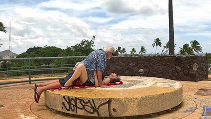 We Found a Large Round Stone Sundial (altar) at the Top of a Hill in a Park