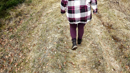 Slapping Her Tits Red in the Woods