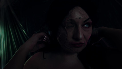 JOI jerk off instruction with strap-on - dominating horror witch dirty talking - MILF Arya Grander