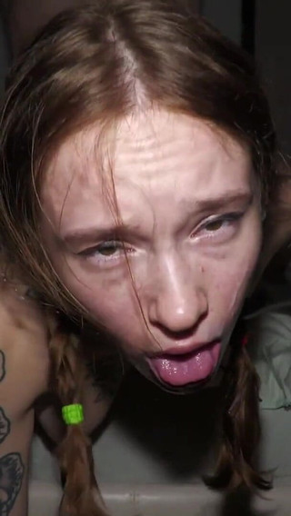 Petite Ginger Schoolgirl Decided to Make a Special Gift for Her Daddy