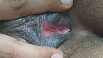 Self Boobs Press and Pussy Fingering