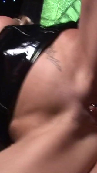 Wide busty babe puffs up a nice cock before fucking him.