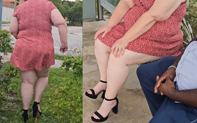 The perverted stranger at the bus stop asked me to lift up my dress & show him my pussy