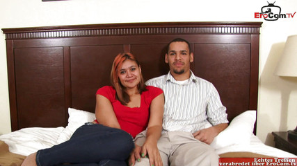 Normal couple doing it in front of the camera at an amateur casting session