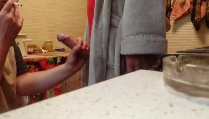 Cigarette His Dick and Sperm