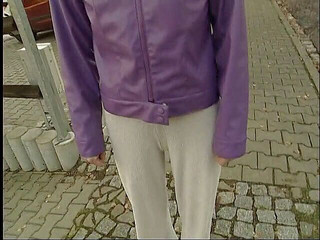 Redhead teen with small tits gives an amazing blowjob at casting