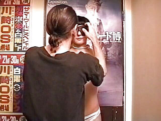 Horny master loves to squeeze his slaves boobs