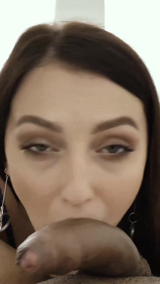 Katy Rose strips and sucks BBC