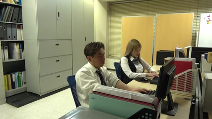 Footage of Coworkers Working Overtime. Employees Are Having Sex All Over the Place! -1