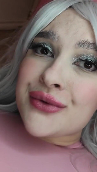 Pink Latex Catsuit Dildo Fuck, Anal Plug