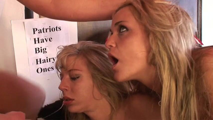 Two Cute Blondes Are Picked up on the Street and Persuaded to Give a Blowjob