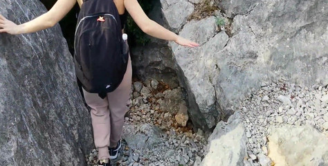 Walking to the Sea and Decided to Have Sex in the Bushes While No One Sees, Sex in the Fresh Air, Doggy Style