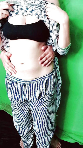 Indian Desi Girl Belly and Body Rubbing 8