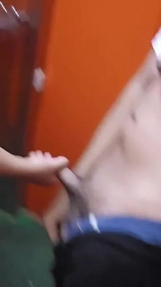 Public Elevator Girl Gives Handjob