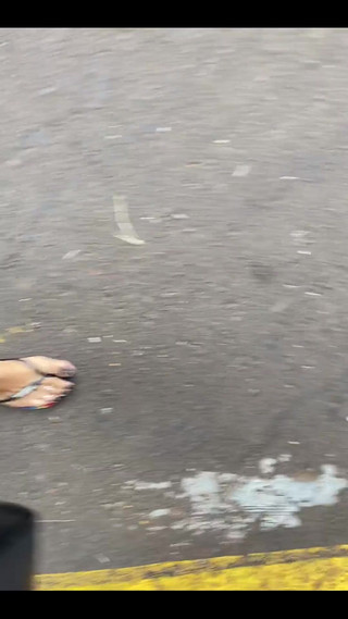 Arriving Home with This Perfect Black Pedicure