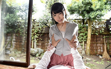 Teasing Under Her Skirt and Muffled Moans… Risky Raw Passion While Left Alone