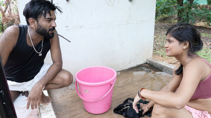 Two Servants of the House Fucked the Owner's Bedroom While Working