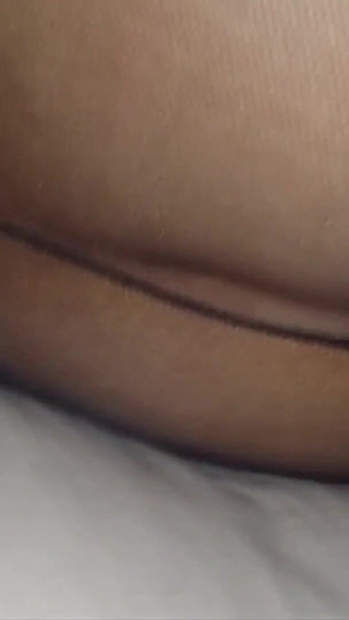 Ass in Pantyhose Being Rubbed with It