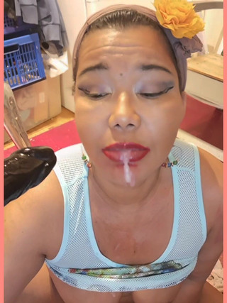 Hot whore swallows cum like a bitch