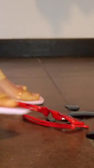 Crushing Sunglasses with Sandals Asmr