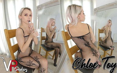 Chloe Toy - E-cigarette and Fishnet Bodysuit