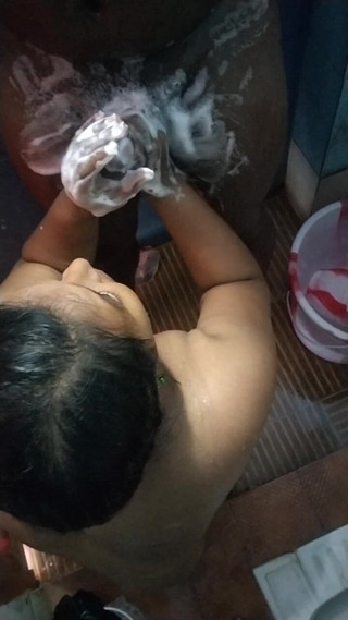 Couple Bathing Hot Taking Video