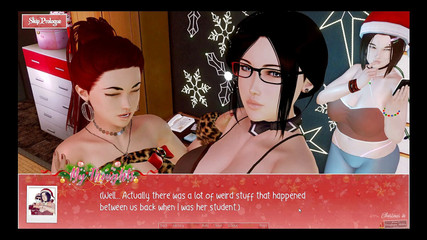Unlimited Christmas [Xmas Hentai porn play], ep.1. Cheating on my girlfriend with my stepmother's MILF best friends