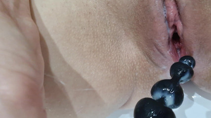 Anal and Vaginal Masturbation in the Tub