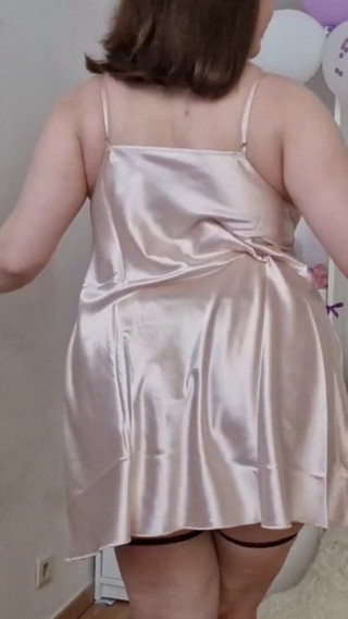 Your Girlfriend’s Satin Nightdress Try-on - Soft & Smooth Asmr