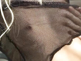 Slim French Teen Receiving Warm Cum on Her Small Tits