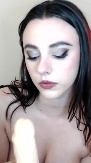 Cock worship handjob for big fat dick