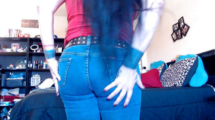 Just drool tight blue jean tease