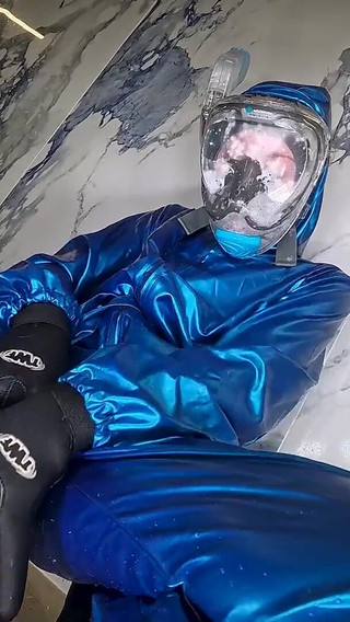 Latex Lagoon: the Double-suit Secret with Full Face Snorkel Mask