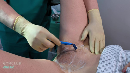Shave on Gyno Table