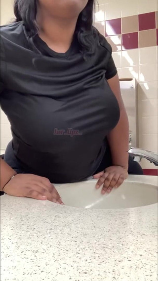 Horny Girl Humps the Bathroom Sink