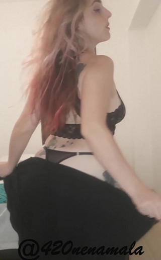 Dancing soul jazz and taking off my clothes little by little, until I was totally naked and horny