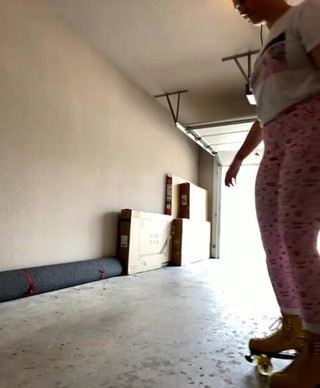 Trying Roller Skate