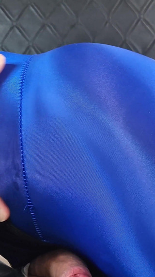 POV Monika Juicy Blue Zentai Workout Fitness
