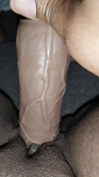 Horny Girl Playing with Her Dildo