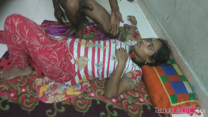 Hot Orgasm Sex with Natural Tits Indian Wife in Bed with Erotic Telugu Hindi Talking