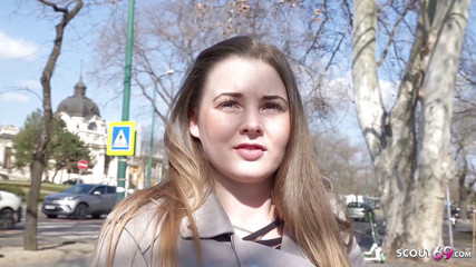 GERMAN SCOUT - 18yr young curvy big tits girl Lucie pickup and fuck
