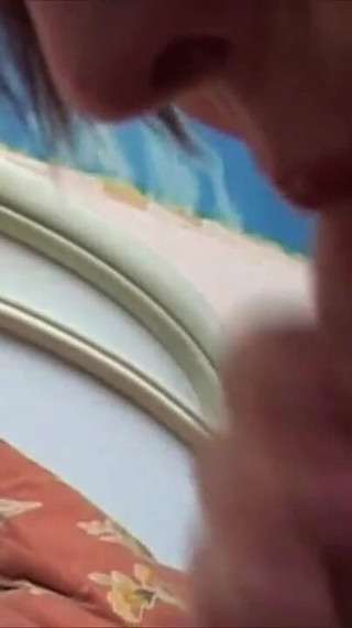 Lucky hairy brunette gets two big cocks in threesome bang