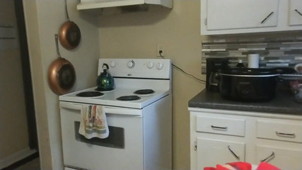 Cooking Soup in Just an Apron