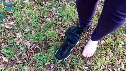 Barefoot on the Meadow Treats Naked Tits