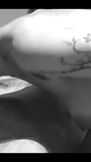 Black and White Moment of Blowjob