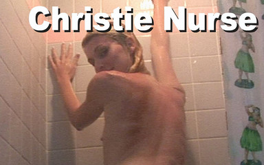 Christie Nurse naked shower masturbation